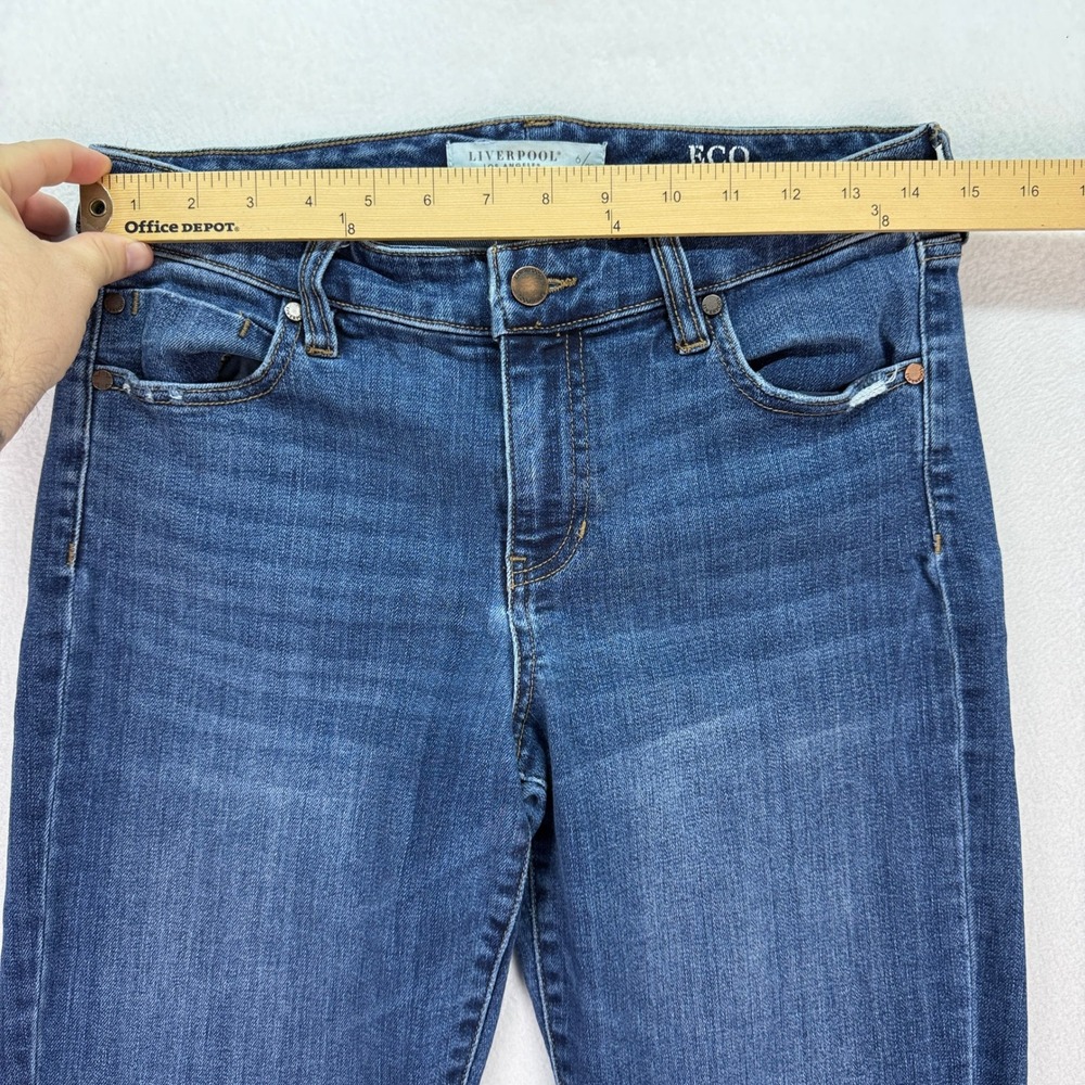Liverpool Girlfriend Jeans Eco Logical Dark Wash Denim Everyday Casual Size 6 - Picture 2 of 8